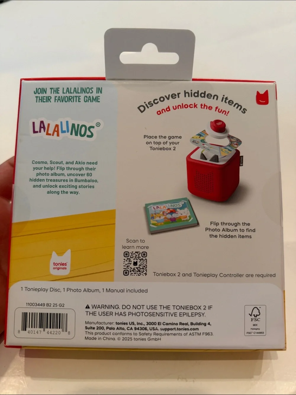 NWT Tonies LaLaLinos Find The Photo Game Set- Compatible Tonies Box 2